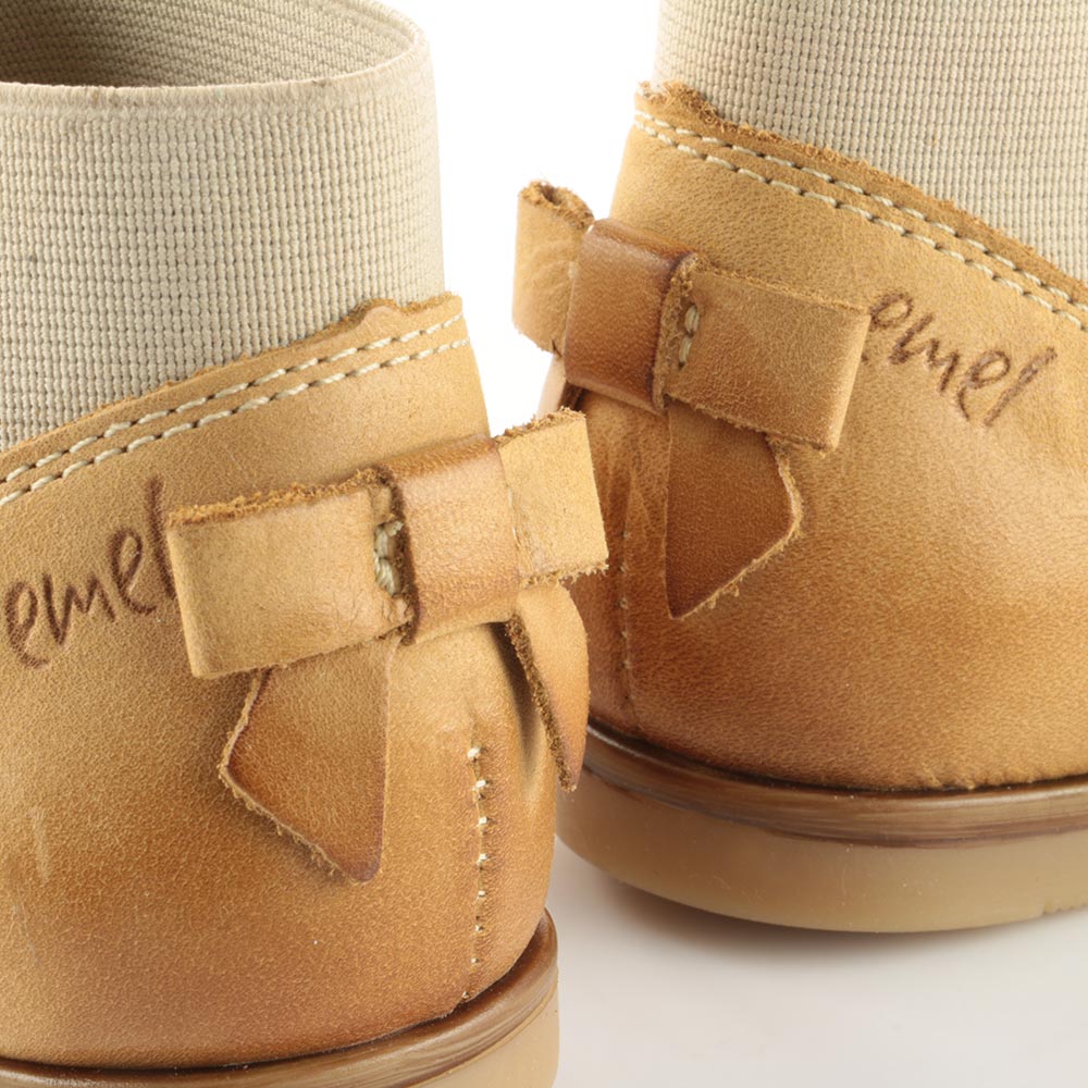 (2593-3) Emel brown boot with bow - MintMouse (Unicorner Concept Store)