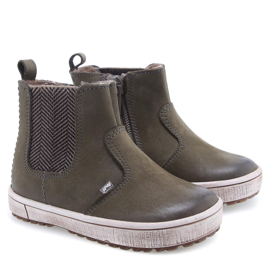 Emel khaki autumn boots zipper (2620-14) - MintMouse (Unicorner Concept Store)