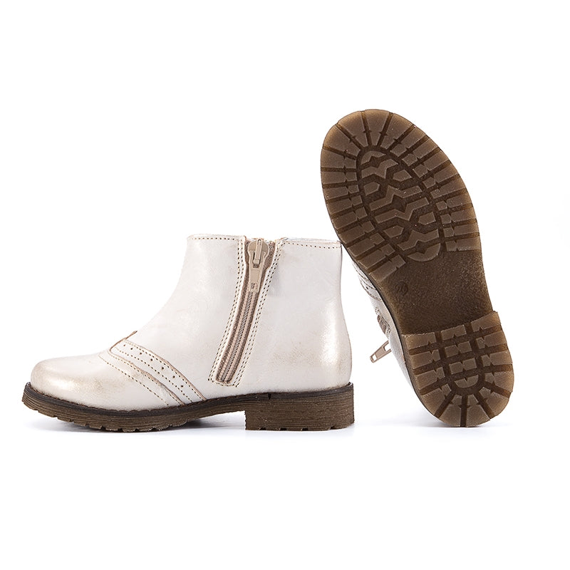 (2614) White gold Ankle Boot - MintMouse (Unicorner Concept Store)