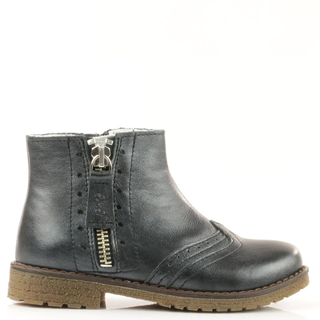 (2614-7) Emel ankle boots brogue grey metallic - MintMouse (Unicorner Concept Store)