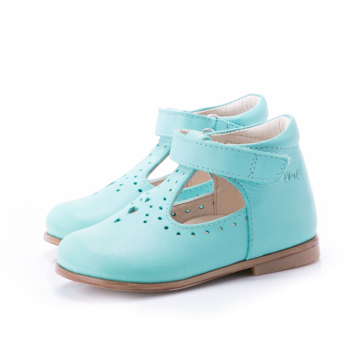 (2385B-1) Emel turquoise t-bar balerinas - MintMouse (Unicorner Concept Store)
