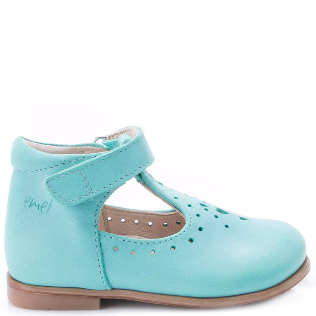 (2385B-1) Emel turquoise t-bar balerinas - MintMouse (Unicorner Concept Store)