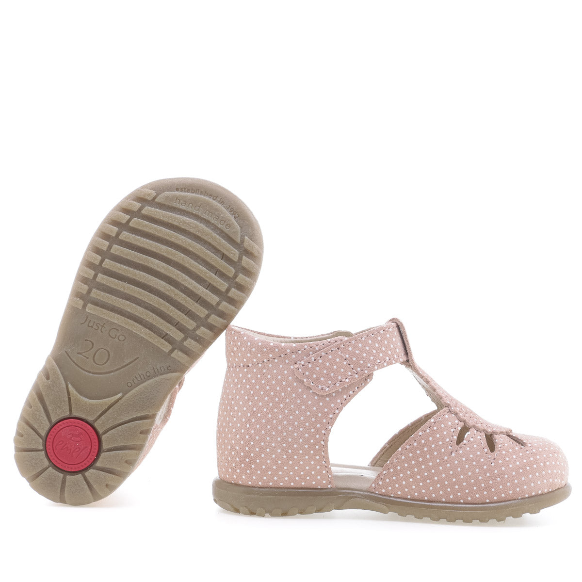 (2436A-10) Emel pink polka dot closed sandal - MintMouse (Unicorner Concept Store)