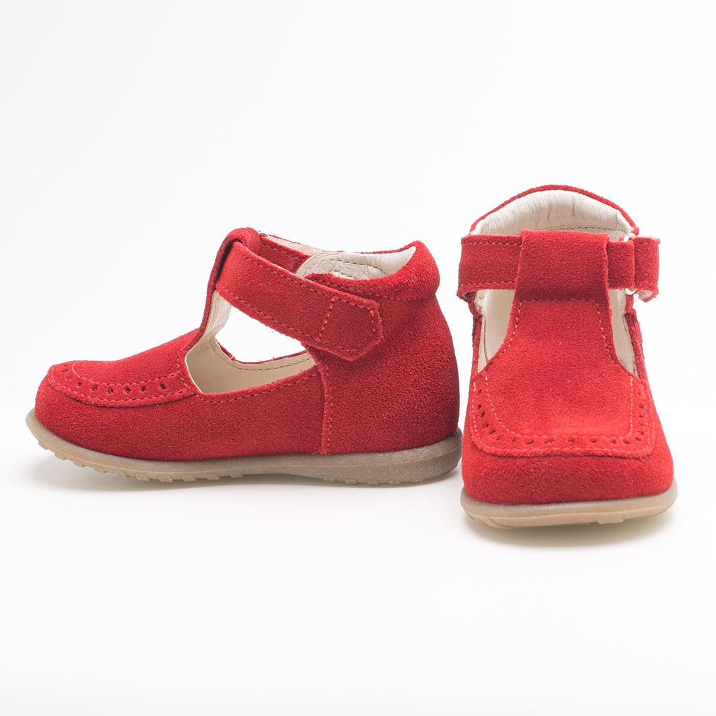 (1490B-1) Red Velour Half-Open Shoes - MintMouse (Unicorner Concept Store)