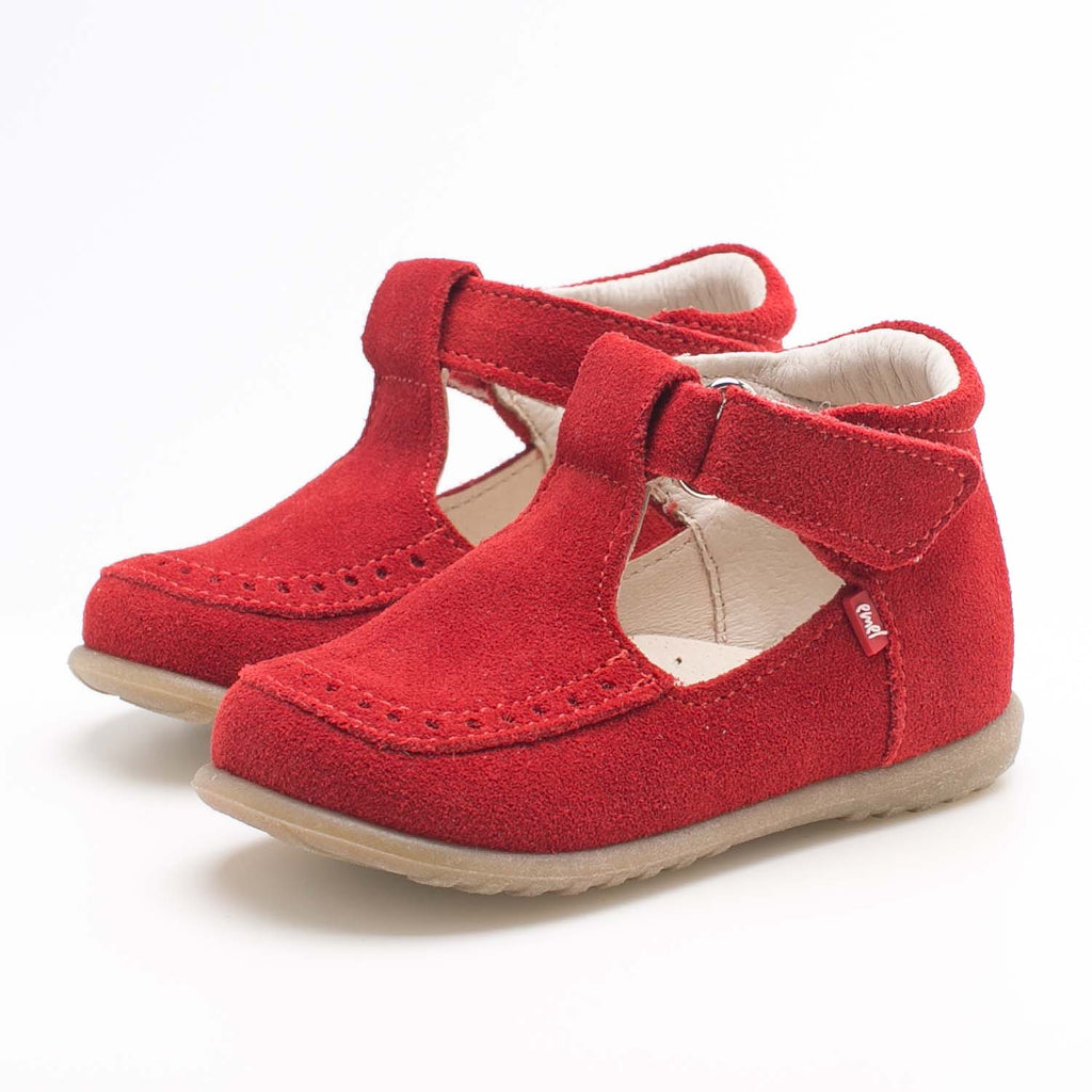 (1490B-1) Red Velour Half-Open Shoes - MintMouse (Unicorner Concept Store)