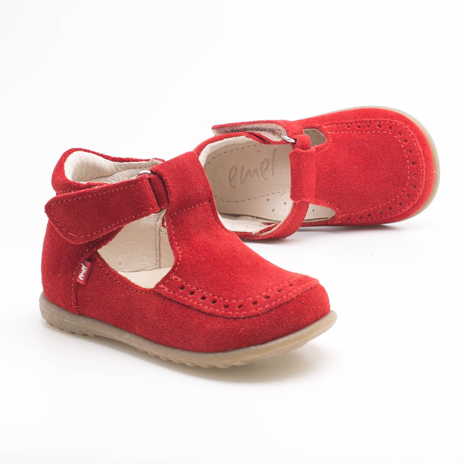 (1490B-1) Red Velour Half-Open Shoes - MintMouse (Unicorner Concept Store)