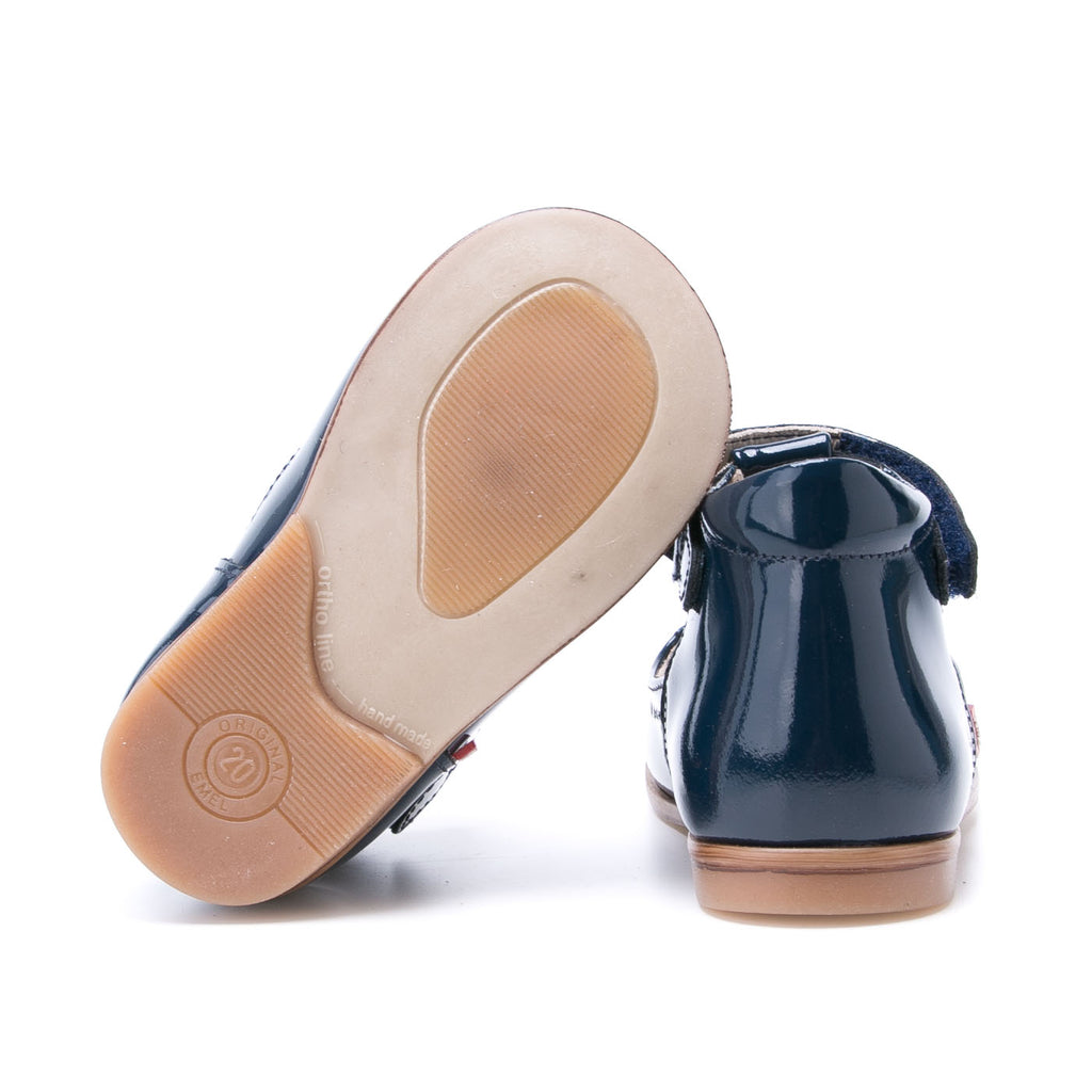 (2385B-5) Navy patent Half-Open Shoes - MintMouse (Unicorner Concept Store)