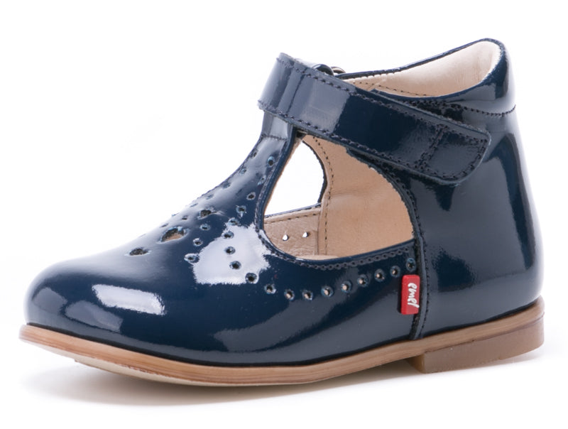 (2385B-5) Navy patent Half-Open Shoes - MintMouse (Unicorner Concept Store)
