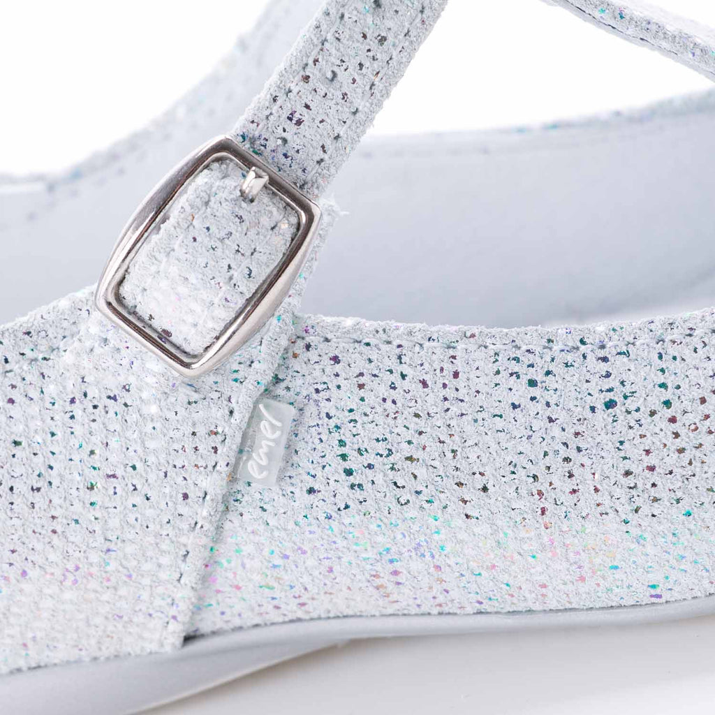 (2482-1) Emel White shiny balerina - MintMouse (Unicorner Concept Store)