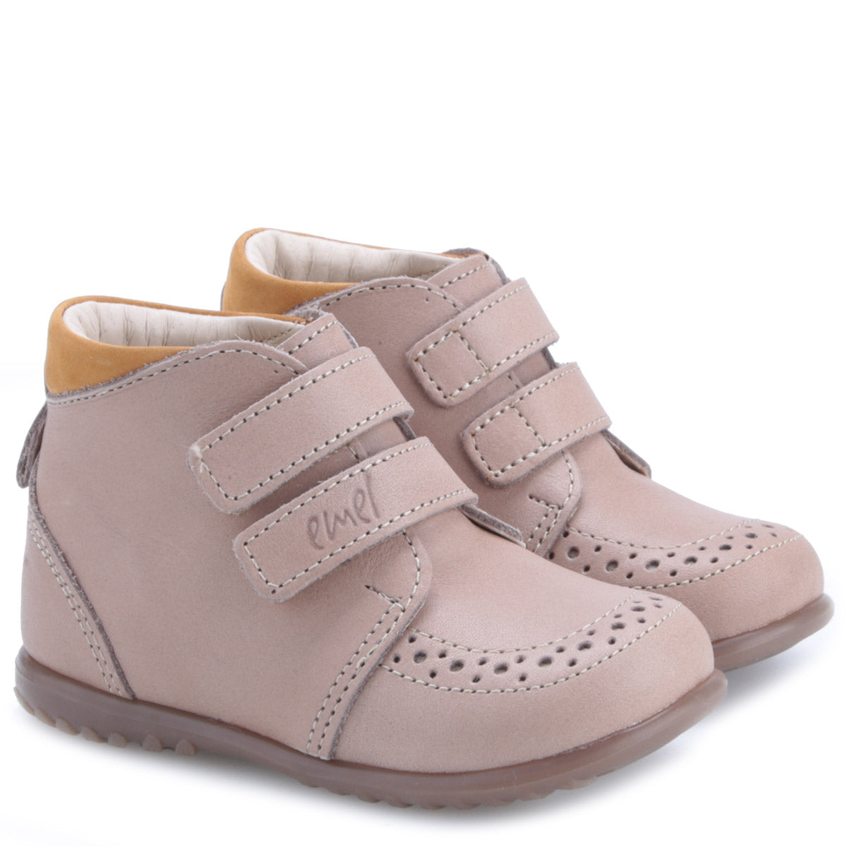 (2439B-11) Emel first shoes Beige velcro - MintMouse (Unicorner Concept Store)