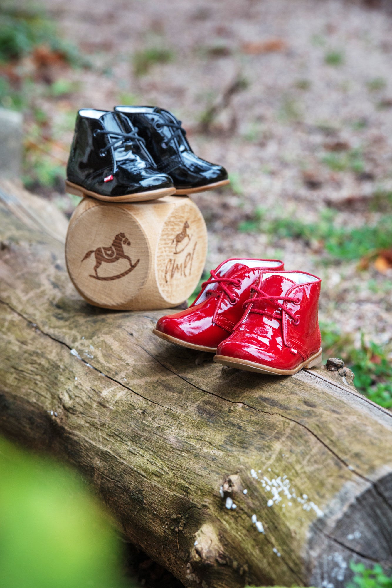 (2393) Emel Black Laque Lace Up Shoes - MintMouse (Unicorner Concept Store)