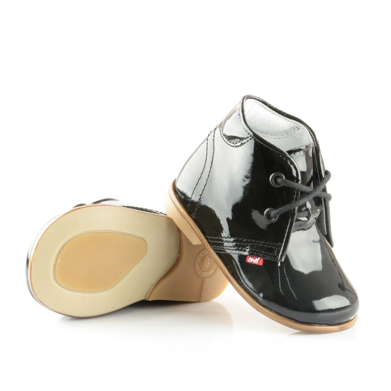 (2393) Emel Black Laque Lace Up Shoes - MintMouse (Unicorner Concept Store)