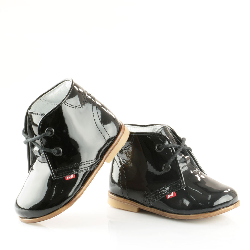 (2393) Emel Black Laque Lace Up Shoes - MintMouse (Unicorner Concept Store)