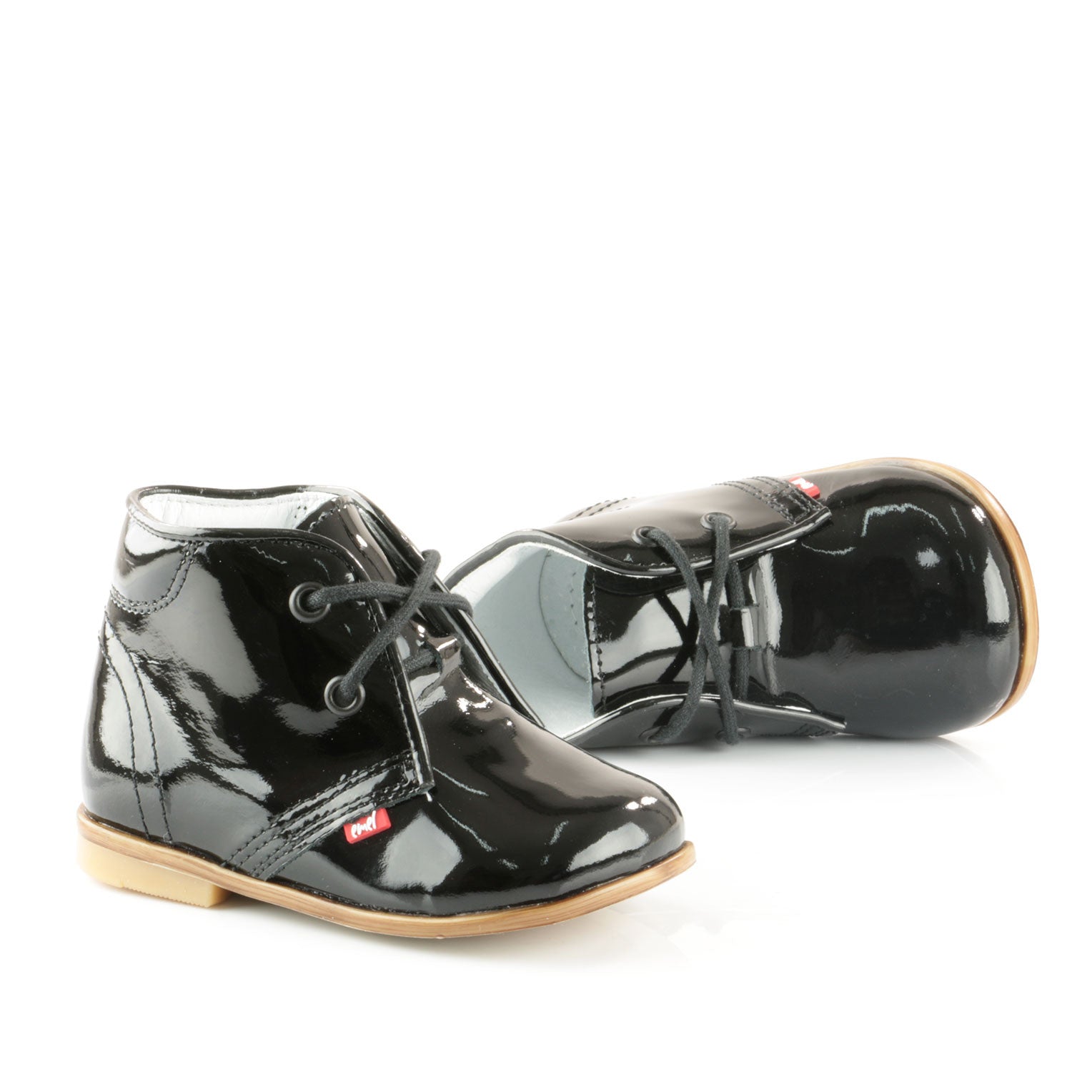 (2393) Emel Black Laque Lace Up Shoes - MintMouse (Unicorner Concept Store)