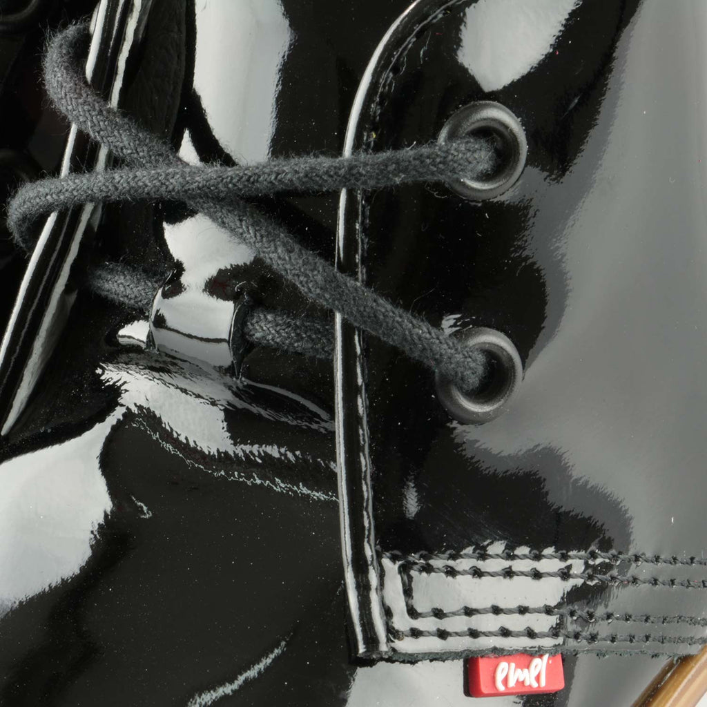 (2393) Emel Black Laque Lace Up Shoes - MintMouse (Unicorner Concept Store)