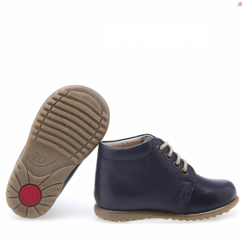 (562-14) Emel Lace Up First Shoes Blue - MintMouse (Unicorner Concept Store)