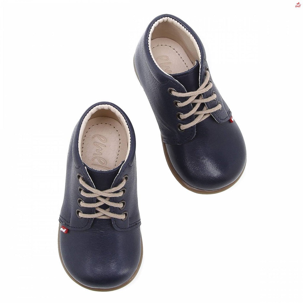 (562-14) Emel Lace Up First Shoes Blue - MintMouse (Unicorner Concept Store)