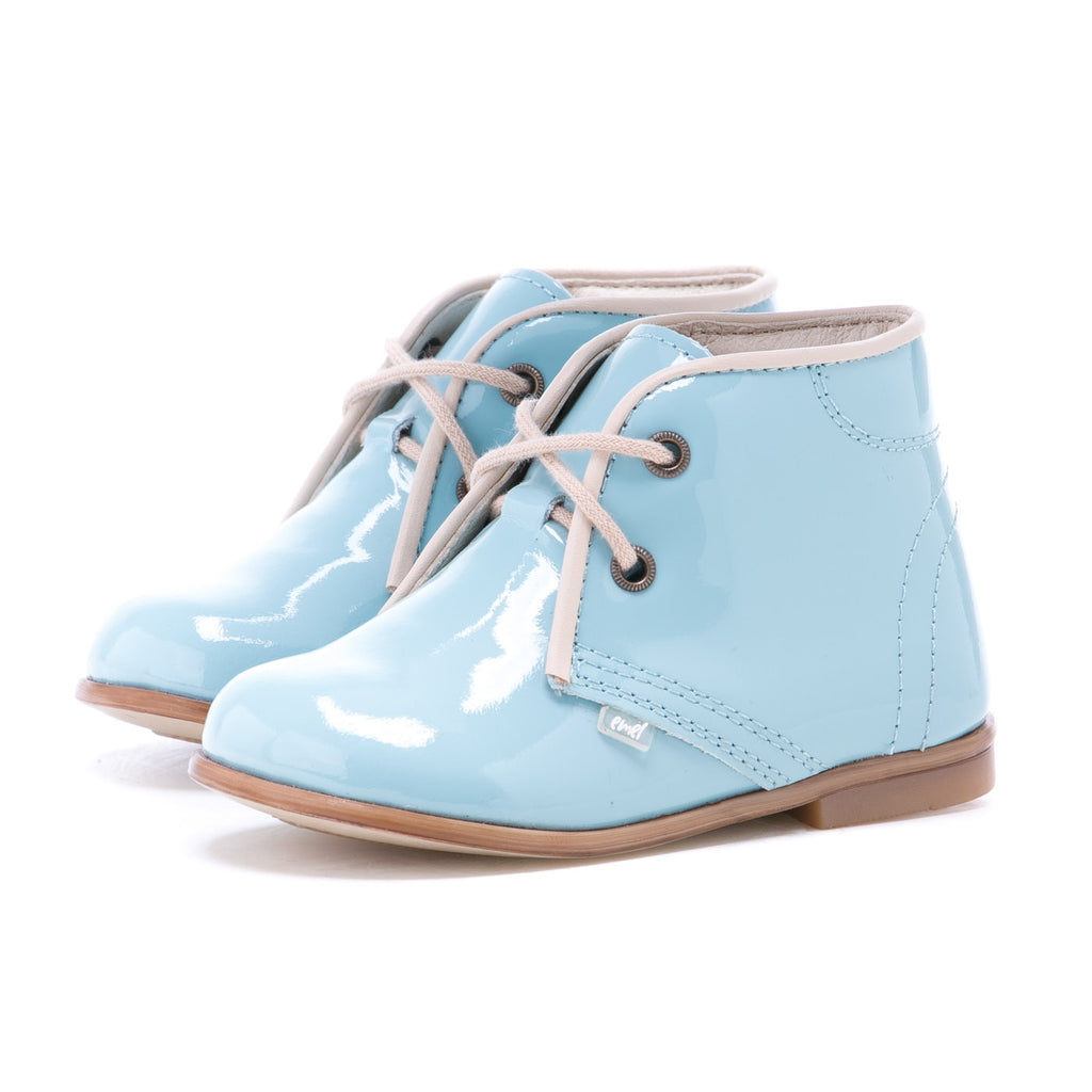 (2393-11) Blue Patent Leather Lace Up Shoes - MintMouse (Unicorner Concept Store)