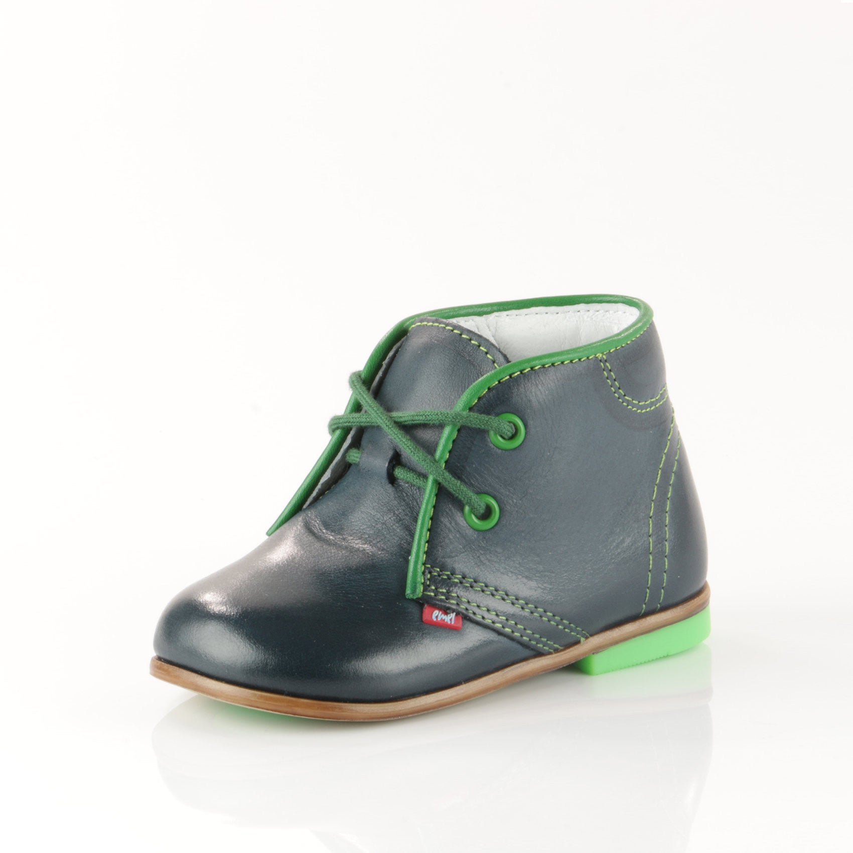 (2195-16) Emel Navy-Green Lace Up Shoes - MintMouse (Unicorner Concept Store)