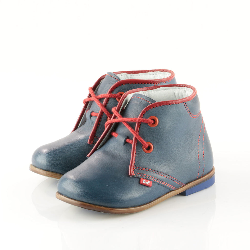 (2195-3) Emel Navy Red Lace Up Classics - MintMouse (Unicorner Concept Store)
