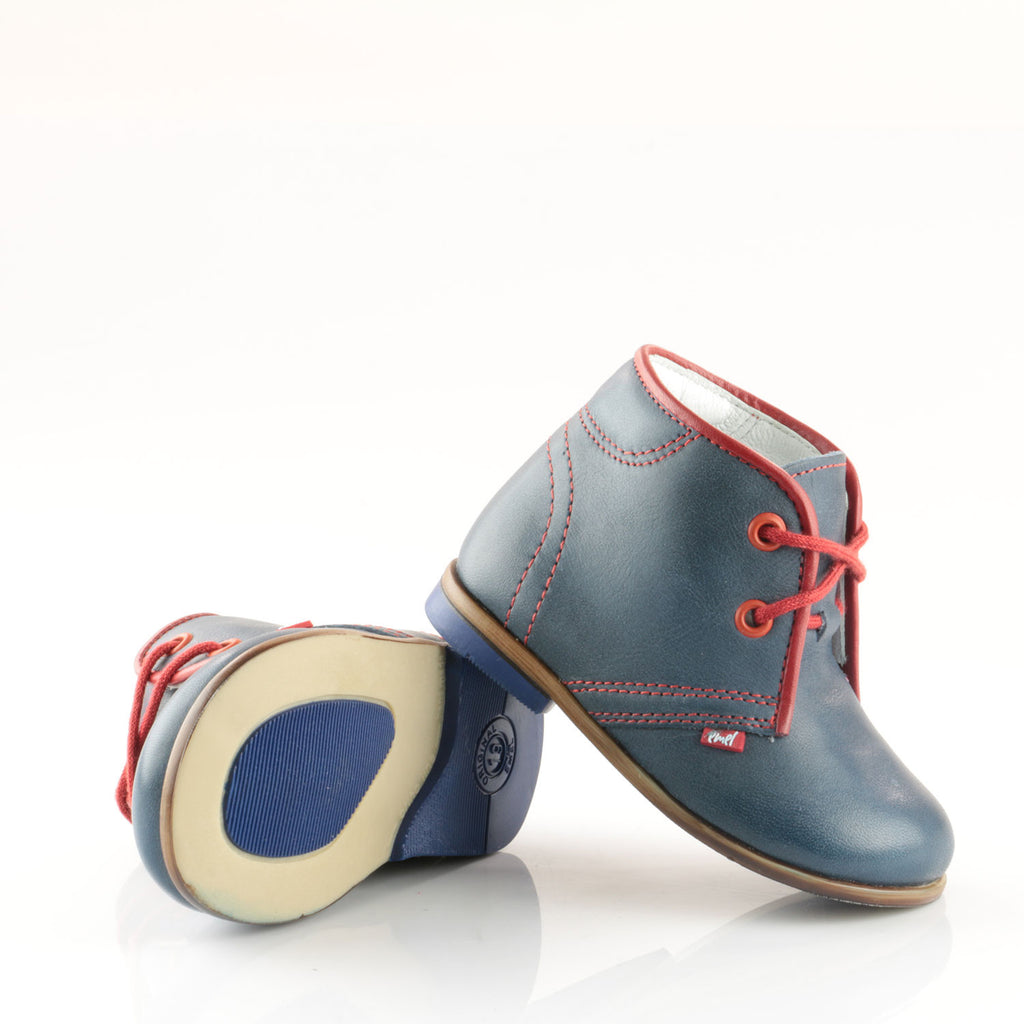 (2195-3) Emel Navy Red Lace Up Classics - MintMouse (Unicorner Concept Store)