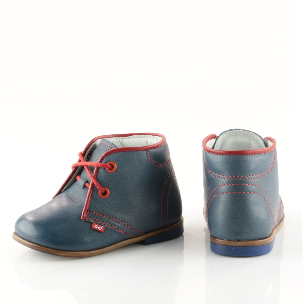 (2195-3) Emel Navy Red Lace Up Classics - MintMouse (Unicorner Concept Store)