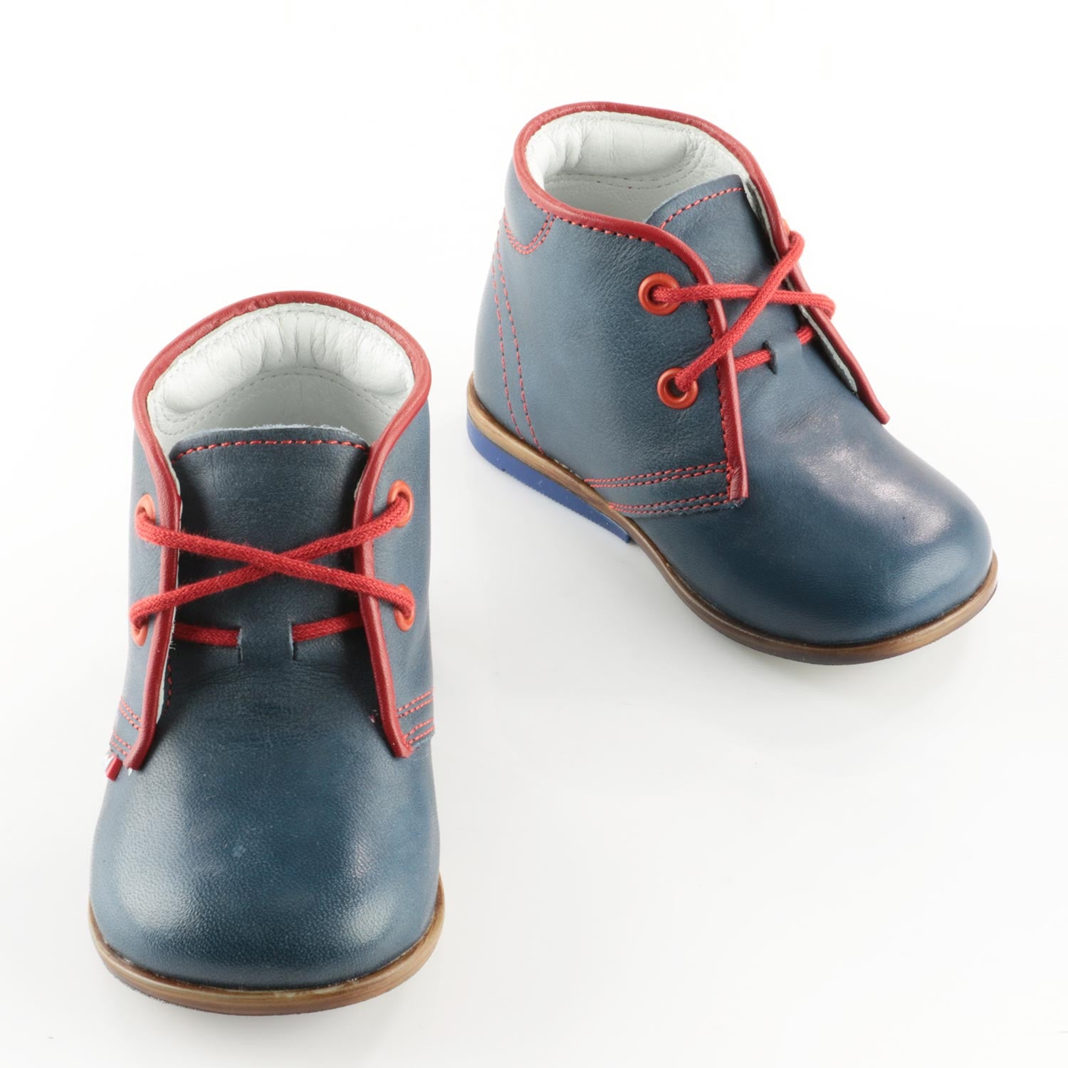 (2195-3) Emel Navy Red Lace Up Classics - MintMouse (Unicorner Concept Store)