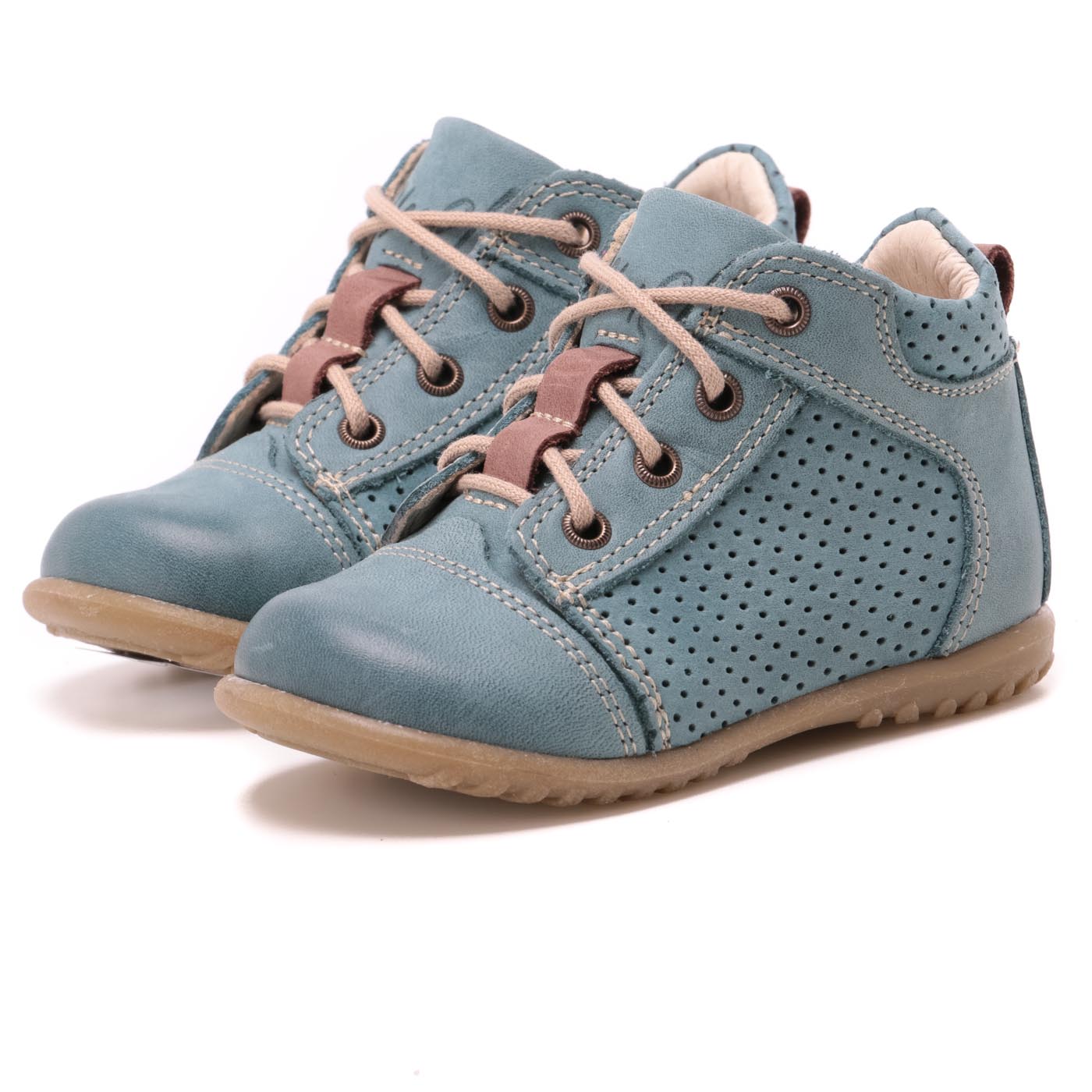 (2429-19) Blue Lace Up First Shoes - MintMouse (Unicorner Concept Store)