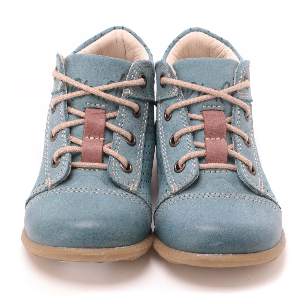 (2429-19) Blue Lace Up First Shoes - MintMouse (Unicorner Concept Store)