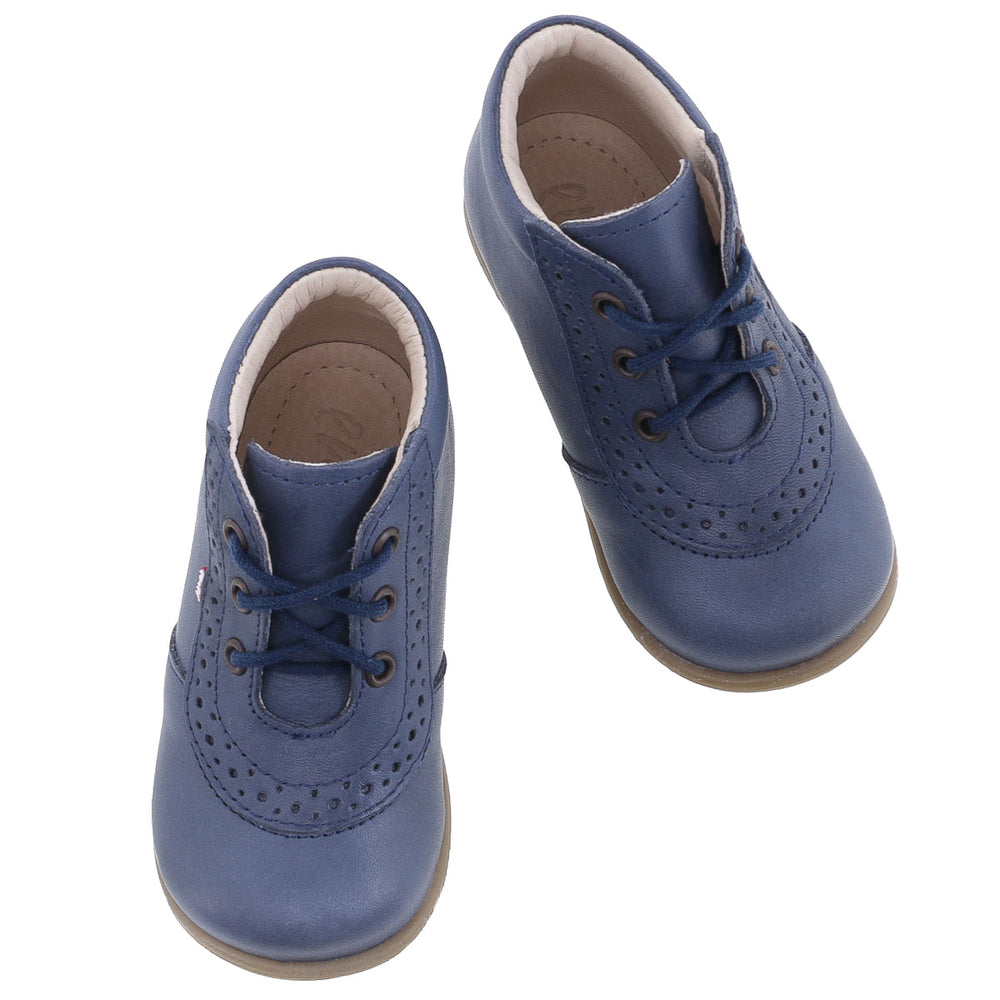 (716-13) Emel Lace Up First Shoes blue - MintMouse (Unicorner Concept Store)