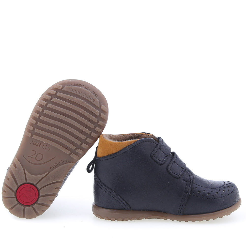 (EY2439B-6/ E 2439B-K6) Emel first winter shoes navy velcro - MintMouse (Unicorner Concept Store)