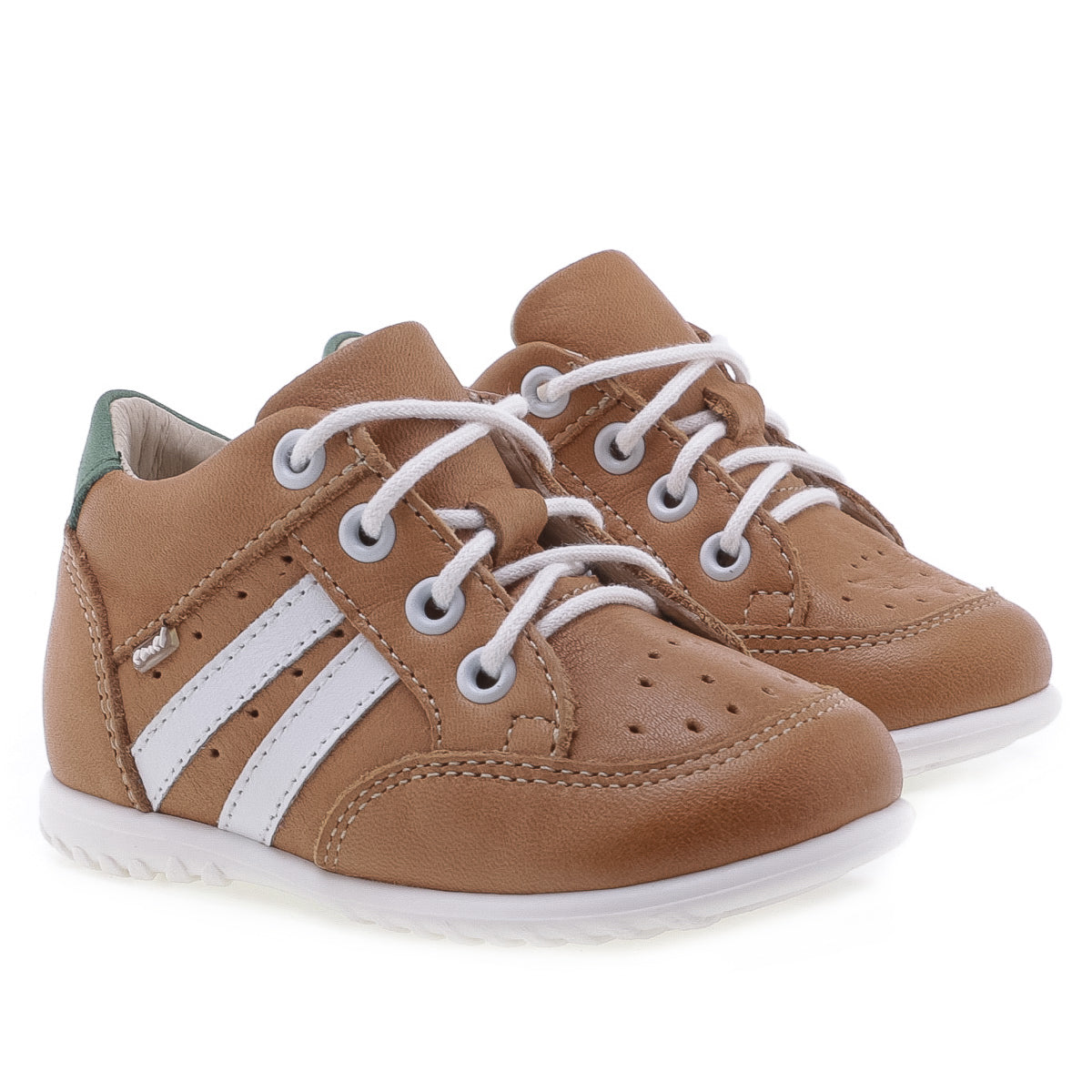 (2411B-2/2411-6) Emel Lace Up First Shoes Brown - MintMouse (Unicorner Concept Store)