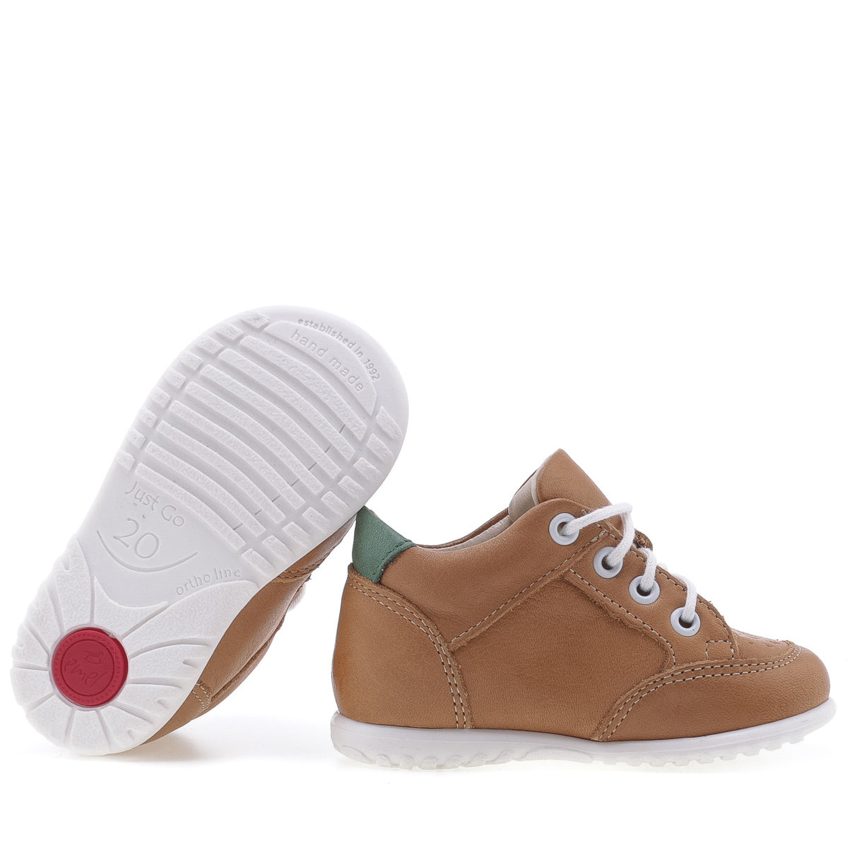 (2411B-2/2411-6) Emel Lace Up First Shoes Brown - MintMouse (Unicorner Concept Store)