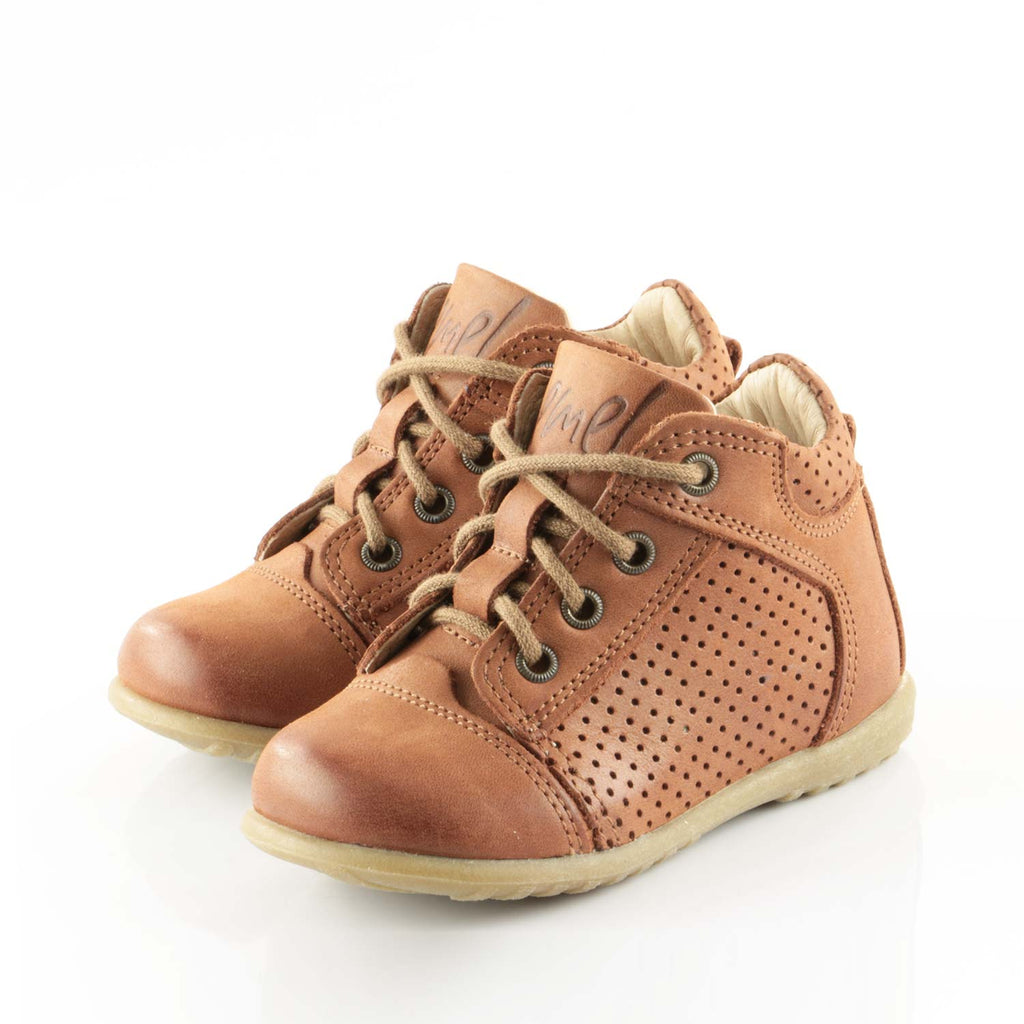 (2429-10) Emel brown Lace Up First Shoes - MintMouse (Unicorner Concept Store)