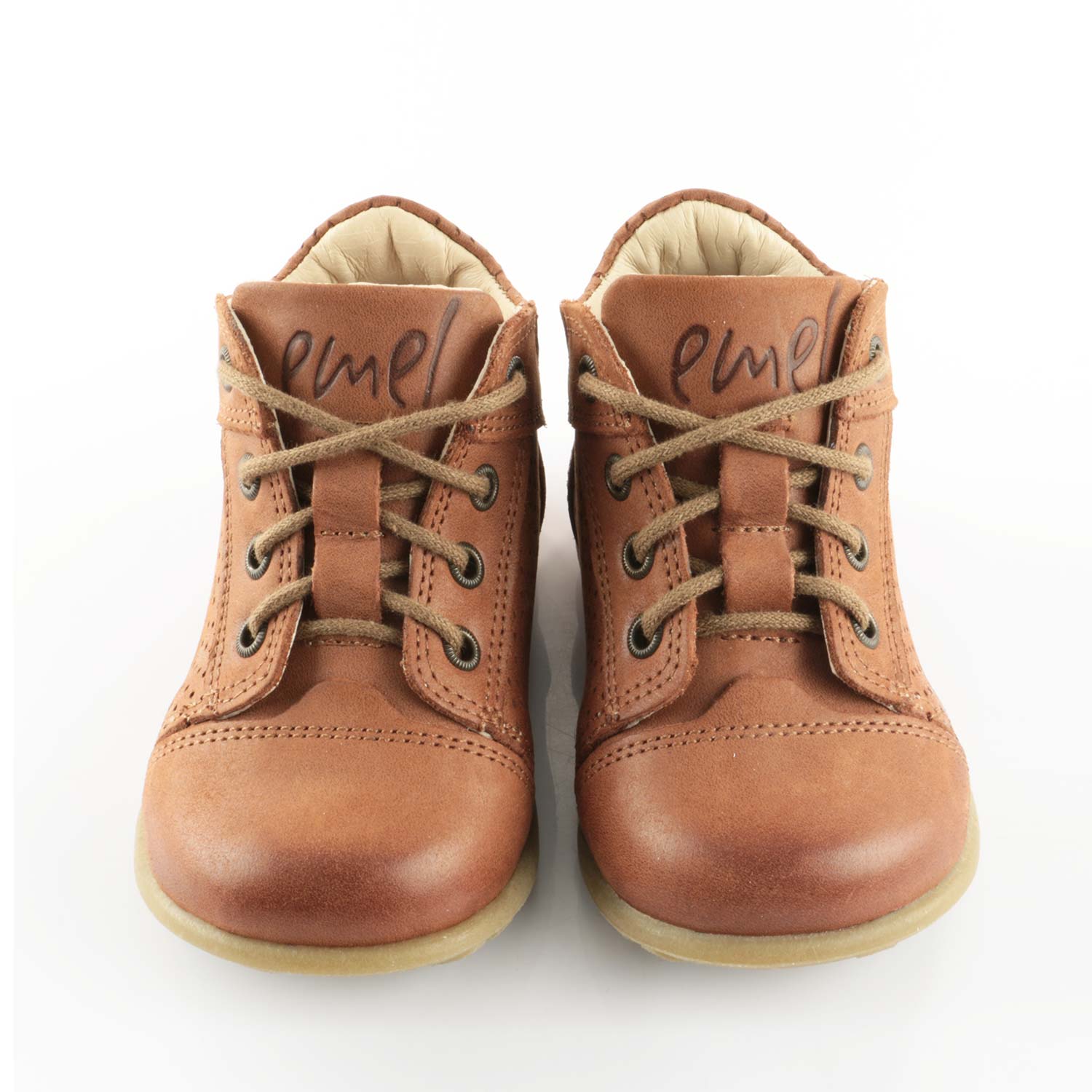 (2429-10) Emel brown Lace Up First Shoes - MintMouse (Unicorner Concept Store)