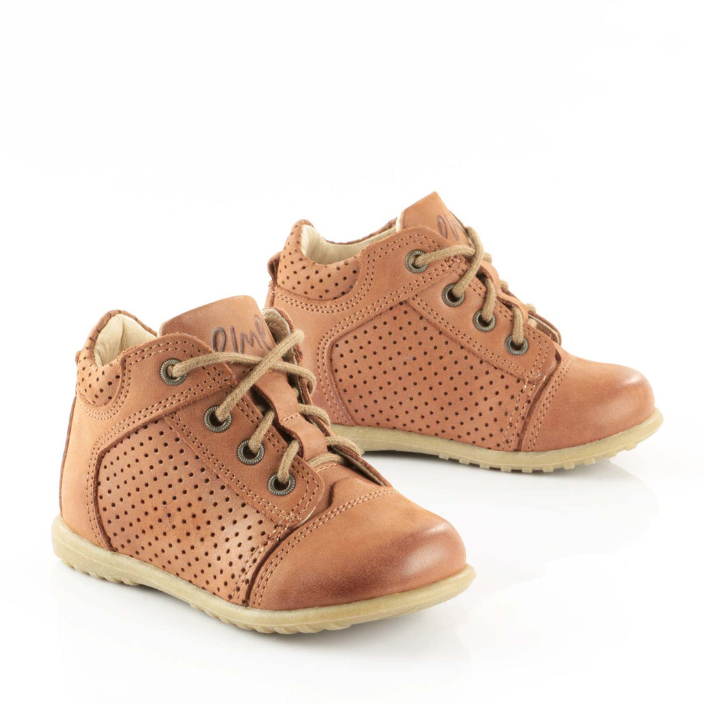 (2429-10) Emel brown Lace Up First Shoes - MintMouse (Unicorner Concept Store)