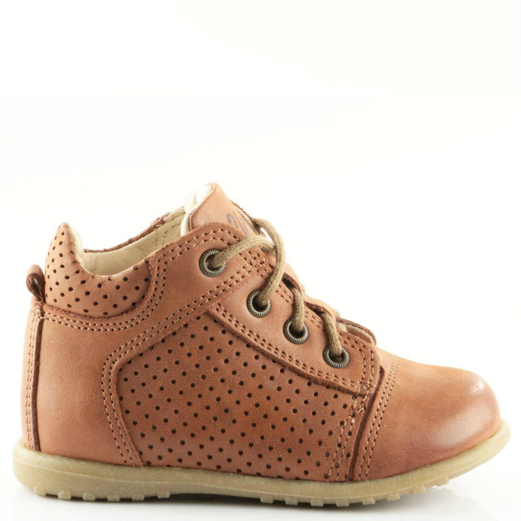(2429-10) Emel brown Lace Up First Shoes - MintMouse (Unicorner Concept Store)