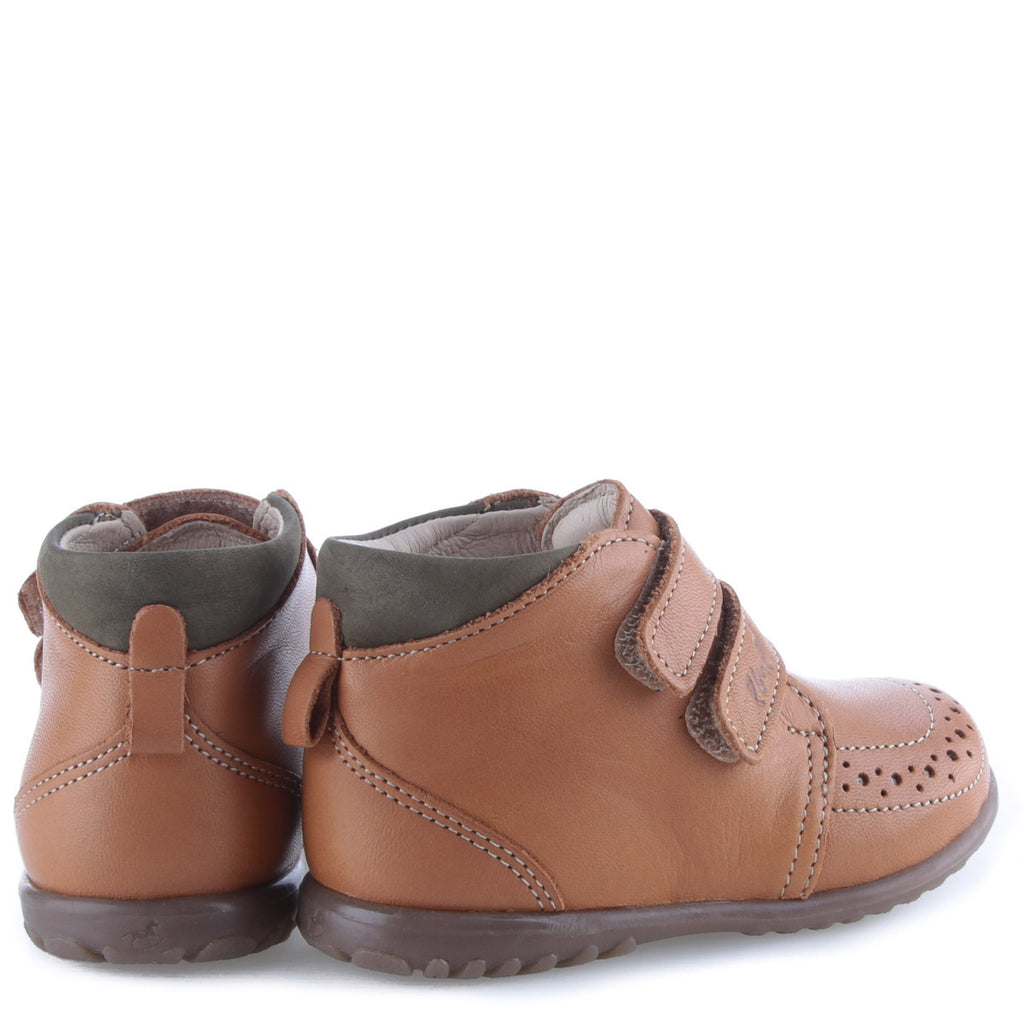 (2439B-10) Emel first shoes Brown velcro - MintMouse (Unicorner Concept Store)