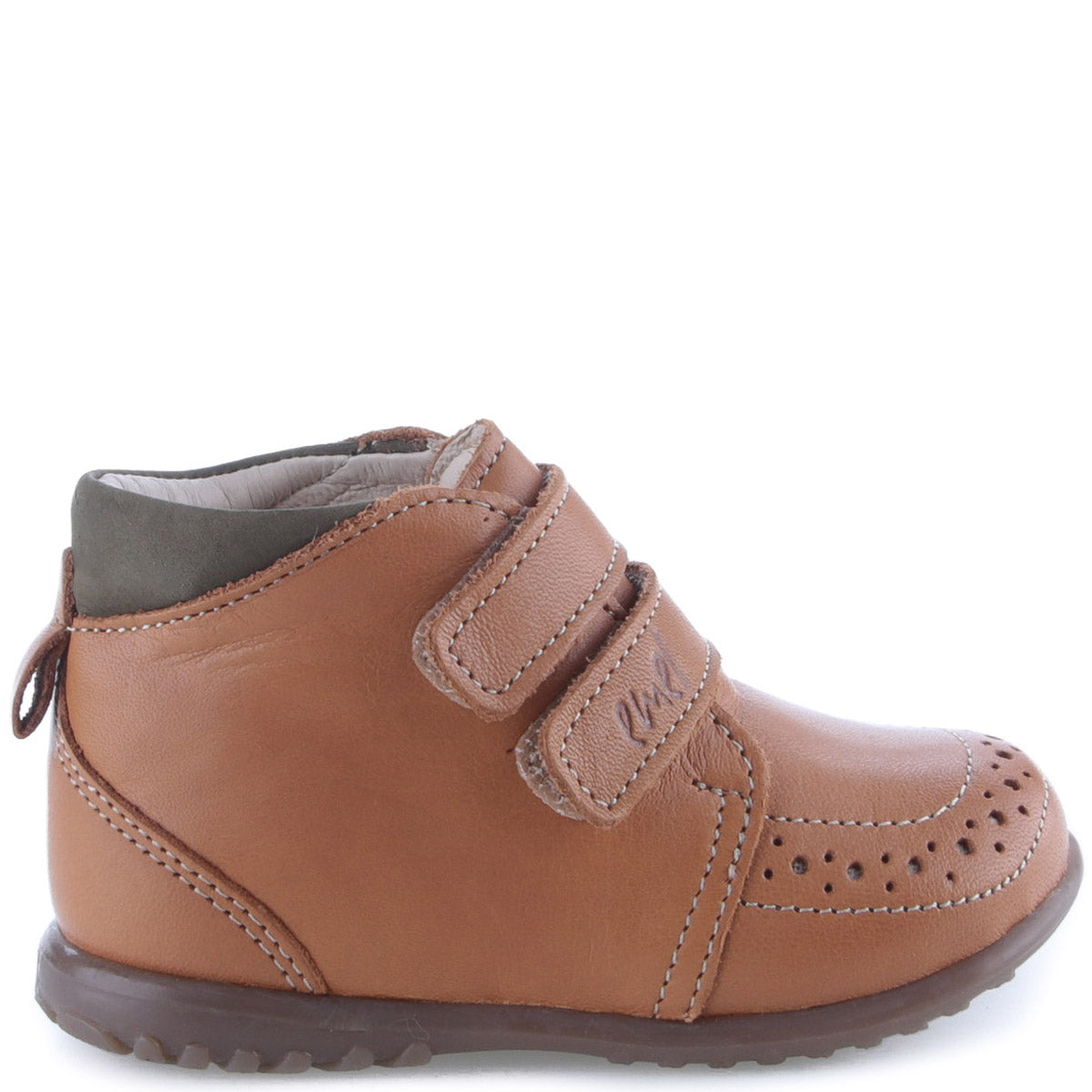 (2439B-10) Emel first shoes Brown velcro - MintMouse (Unicorner Concept Store)