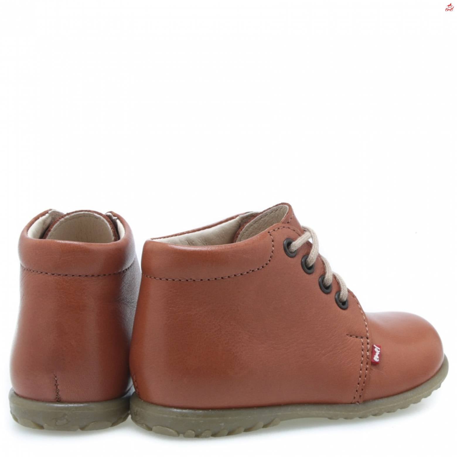 (562-10) Emel Lace Up First Shoes brown. - MintMouse (Unicorner Concept Store)