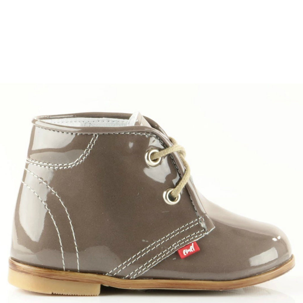 (2393-2) Emel taupe patent leather Lace Up Shoes - MintMouse (Unicorner Concept Store)