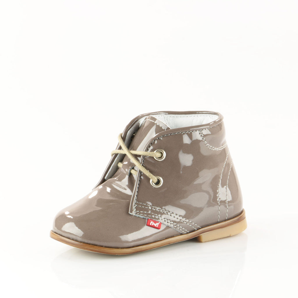 (2393-2) Emel taupe patent leather Lace Up Shoes - MintMouse (Unicorner Concept Store)