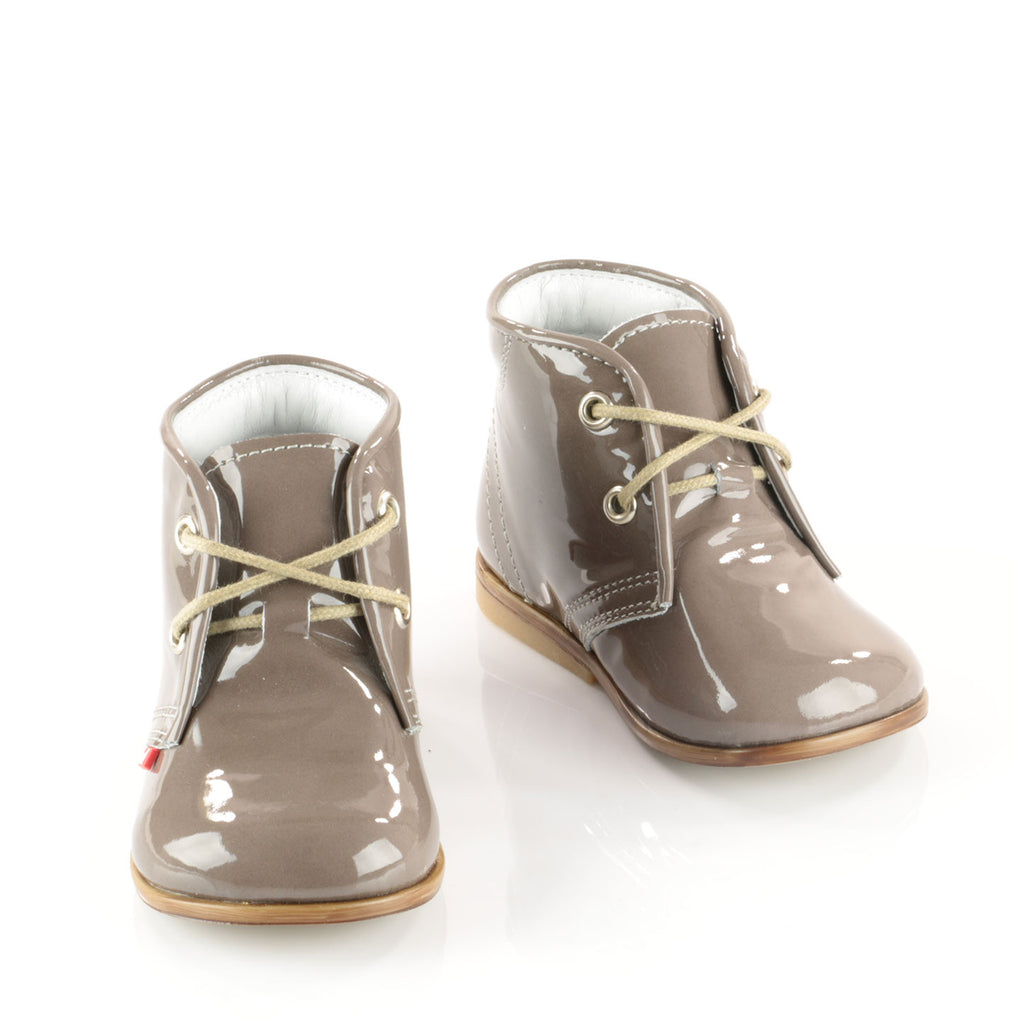 (2393-2) Emel taupe patent leather Lace Up Shoes - MintMouse (Unicorner Concept Store)