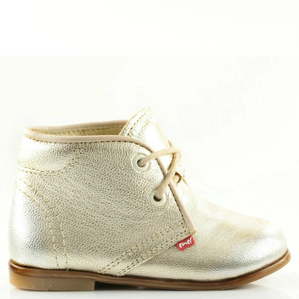 (2345) Emel Gold Lace Up Shoes - MintMouse (Unicorner Concept Store)