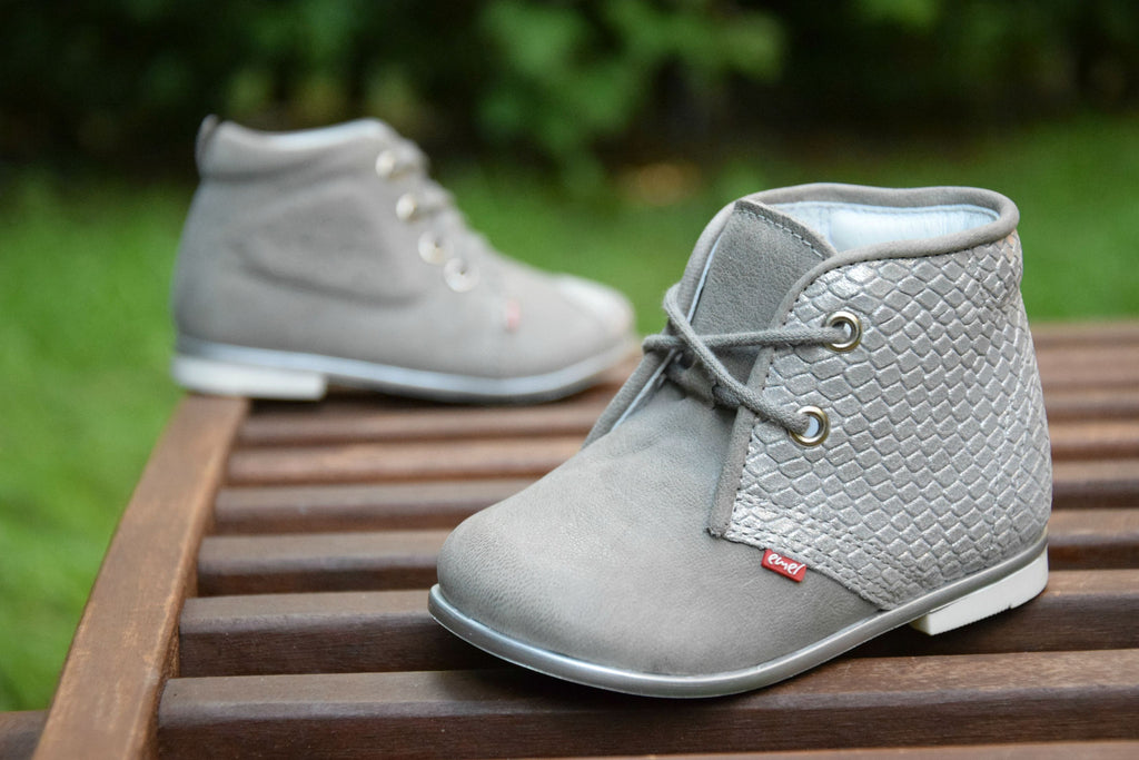 (2195A-4) Emel Grey Lace Up Classics - MintMouse (Unicorner Concept Store)