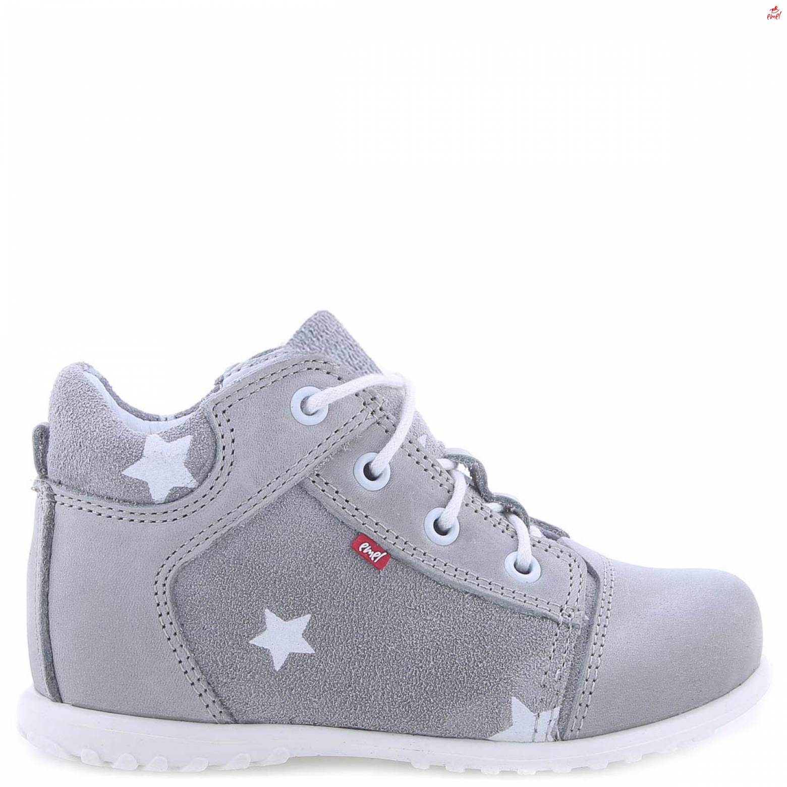 (2369B-6) Emel Lace Up First Shoes  Gray - MintMouse (Unicorner Concept Store)