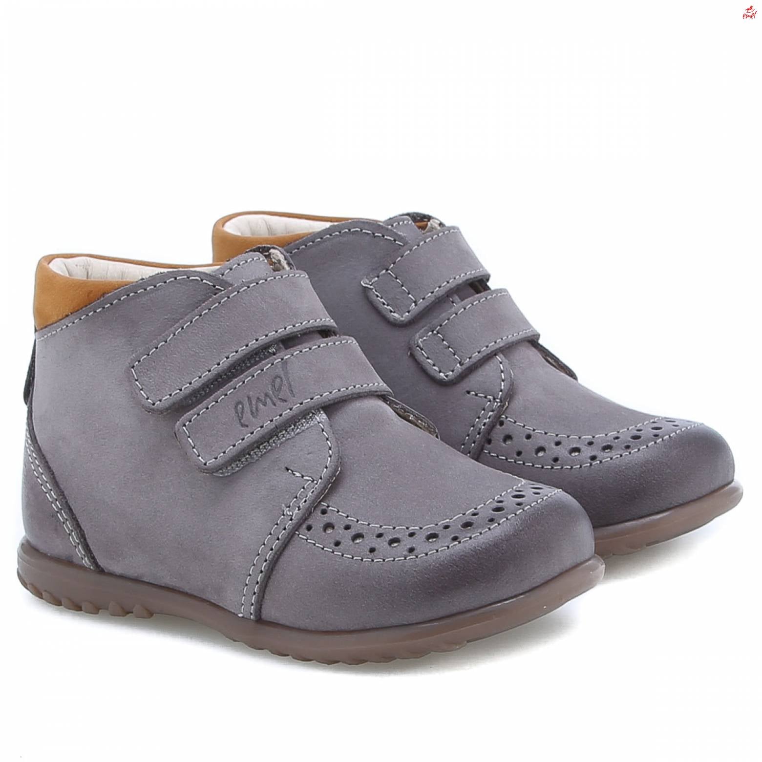 (2439B-9) Emel first velcro shoes Grey - MintMouse (Unicorner Concept Store)