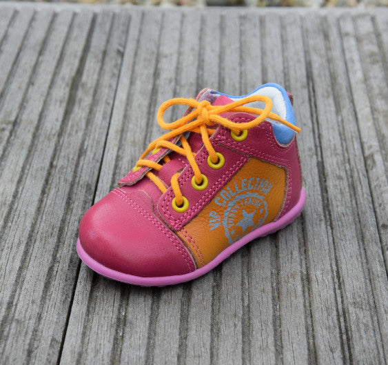 (2069-12) Emel Pink Yellow Blue Lace Up Trainers - MintMouse (Unicorner Concept Store)