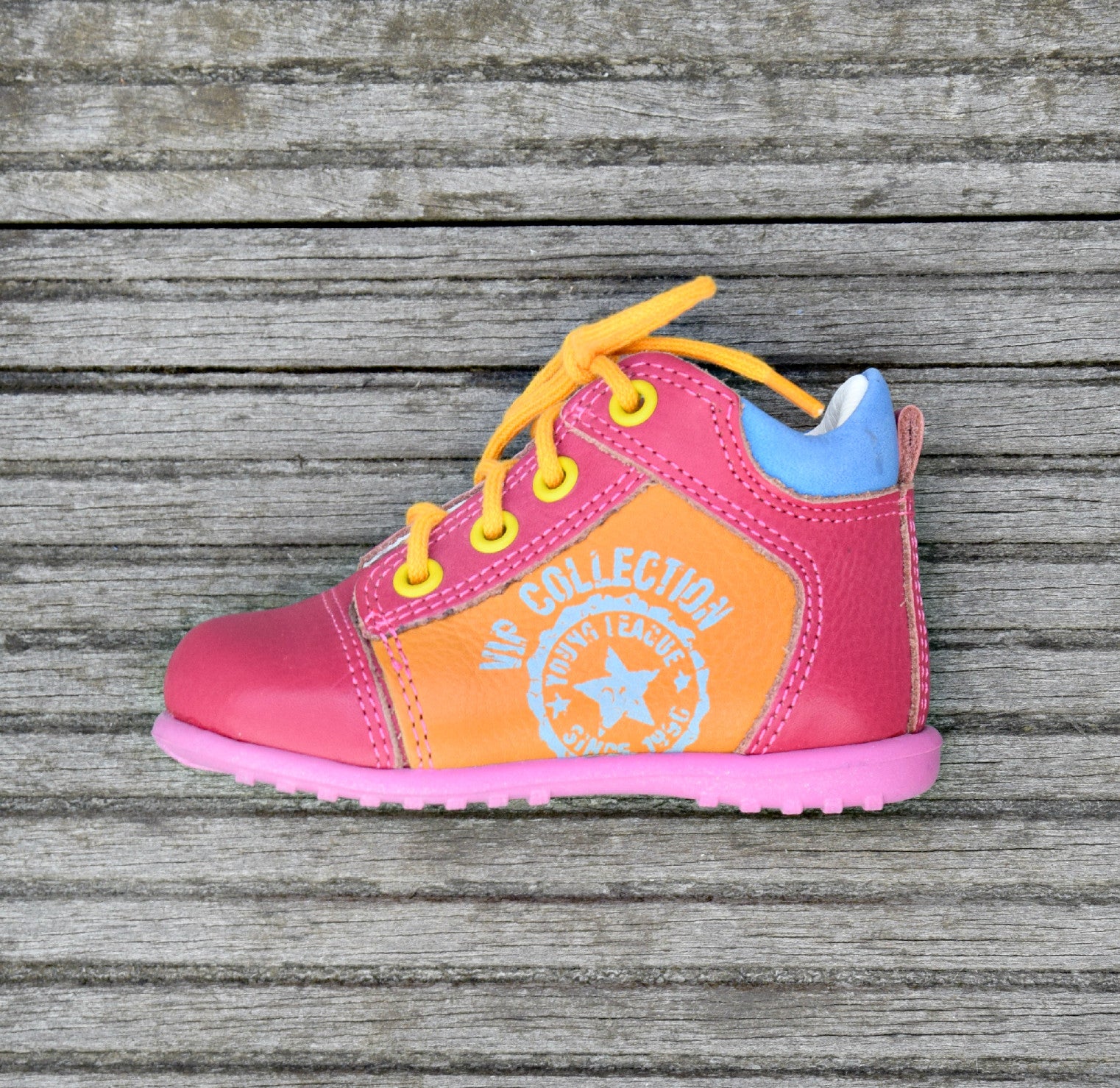 (2069-12) Emel Pink Yellow Blue Lace Up Trainers - MintMouse (Unicorner Concept Store)