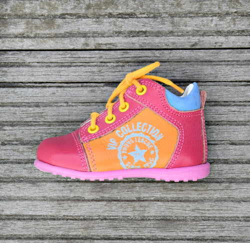 (2069-12) Emel Pink Yellow Blue Lace Up Trainers - MintMouse (Unicorner Concept Store)